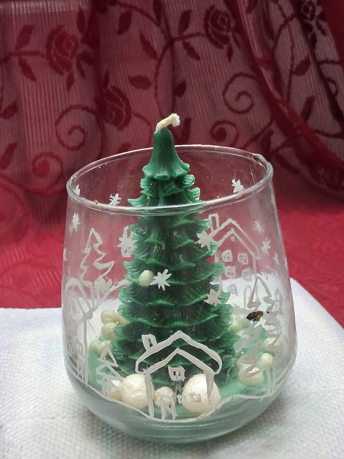 Christmas Tree Candle Apple Honey