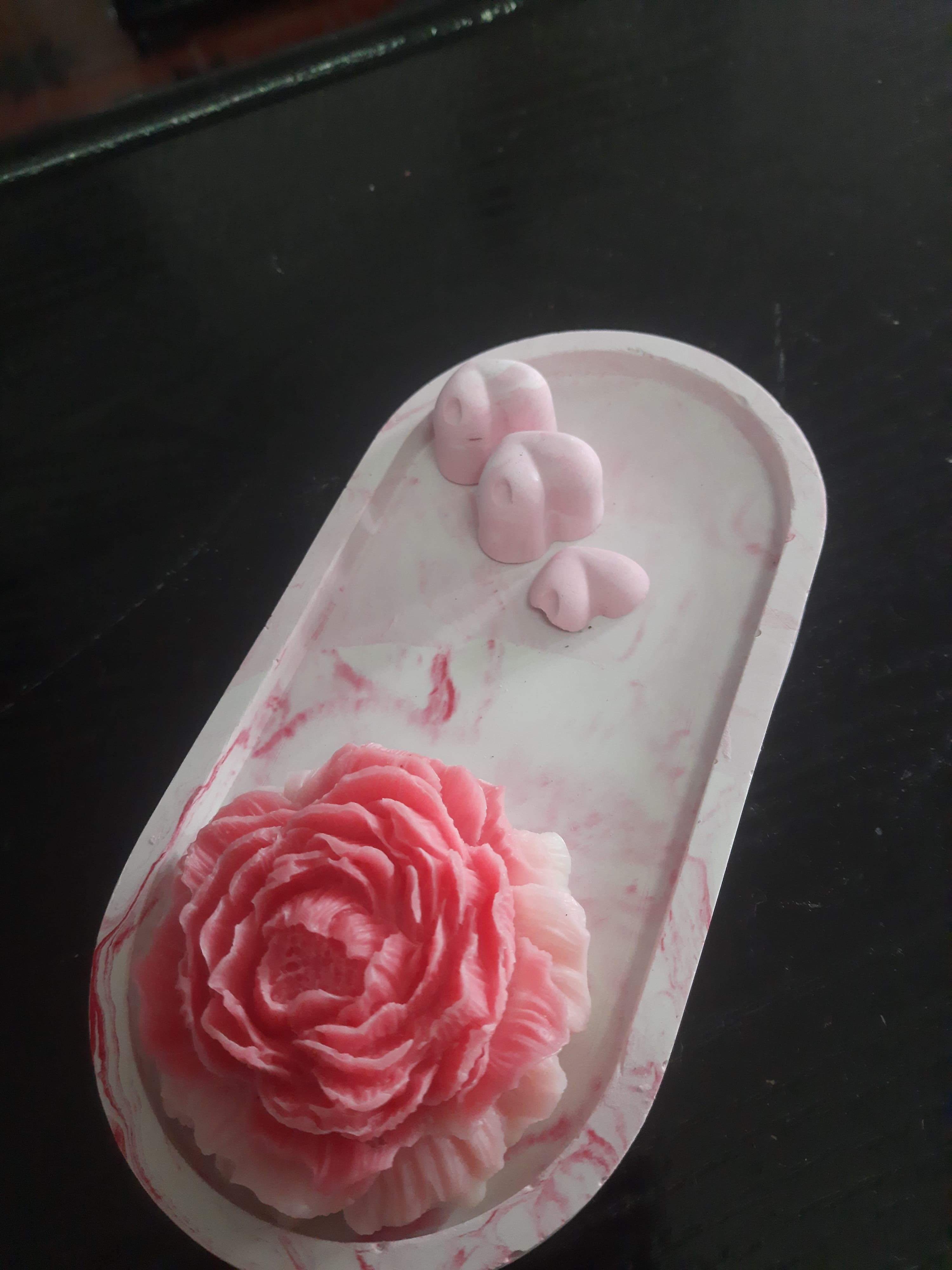 Gypsum Tray Candle Set