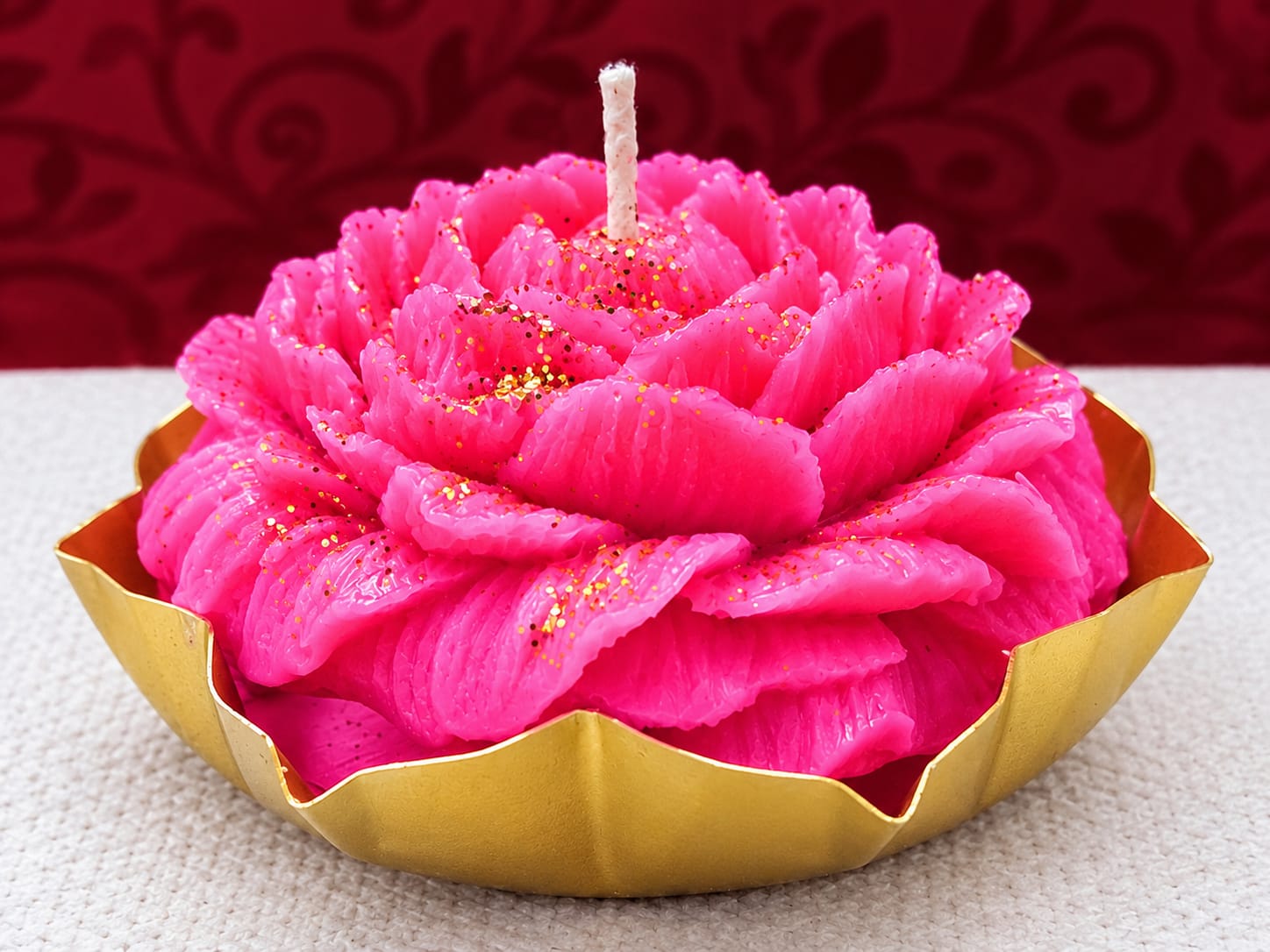 Pink Peony Urli Candle